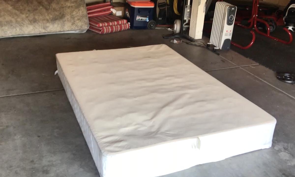 Broken bent box spring